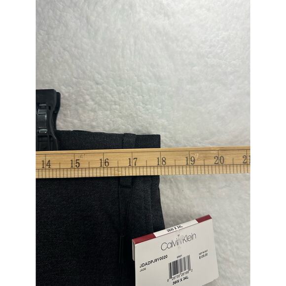 Calvin Klein Men's Knit Slim-Fit Suit Separate Pants, Gray, 36Wx34L - Picture 6 of 8